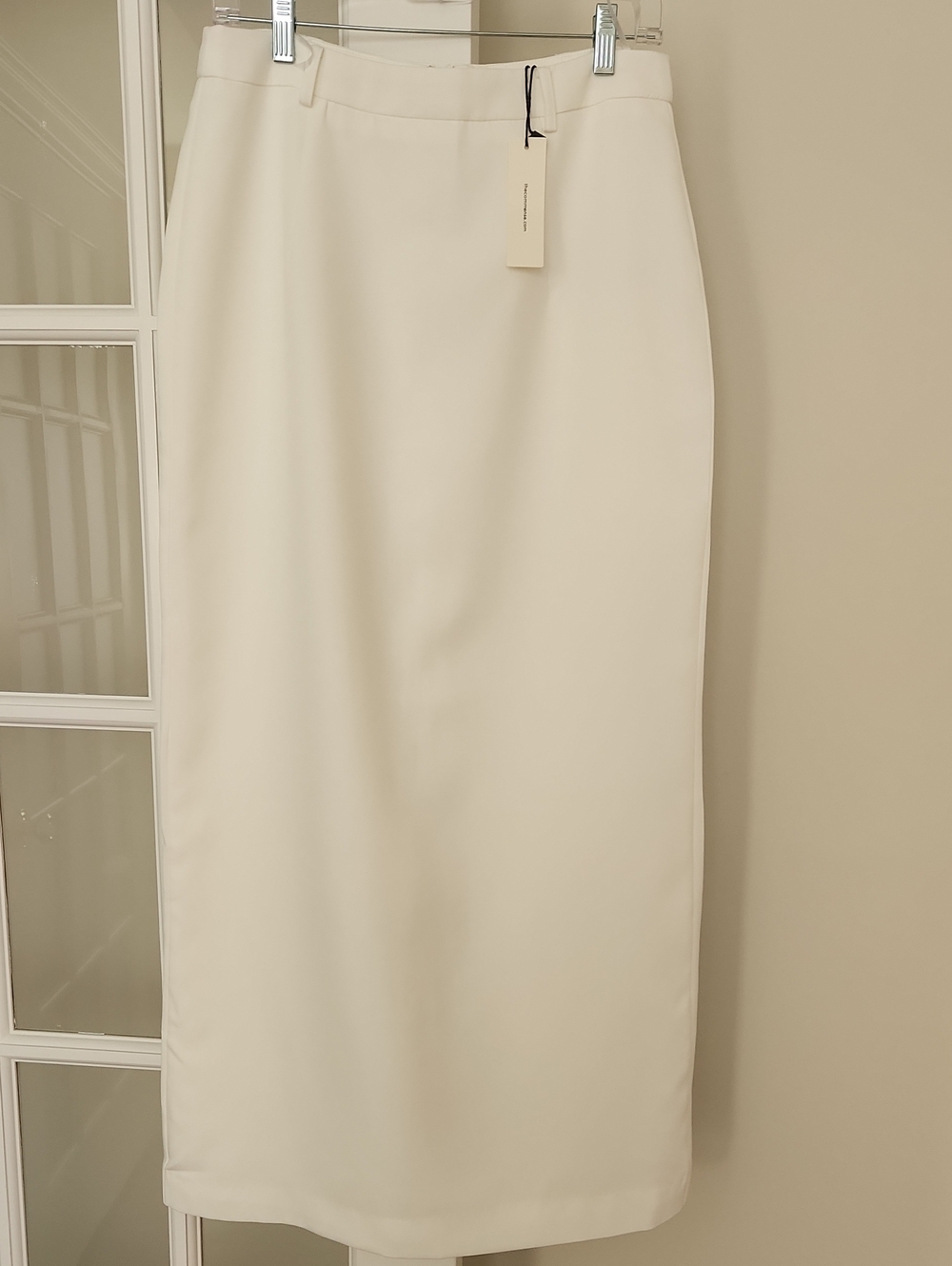 Commense Cream Pencil Skirt - Sleek High-Waist Design NWT